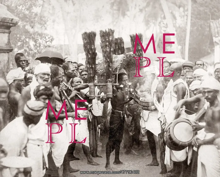  : Procession / ceremony, with musicians, India, c.1880's