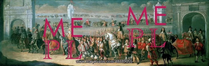 : Procession of Charles II between the Tower of : Procession of Charles II between the Tower of