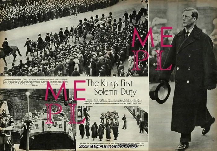 : Procession for the death of King George V : Procession for the death of King George V
