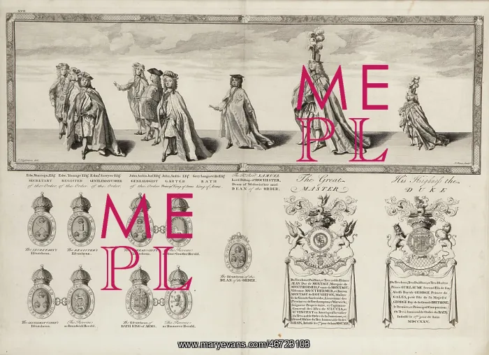 : A procession of gentlemen of the Order of the Bath : A procession of gentlemen of the Order of the Bath
