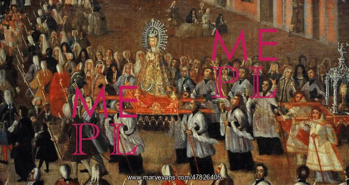 : Procession of Our Lady of Grace in the Cebada Square : Procession of Our Lady of Grace in the Cebada Square