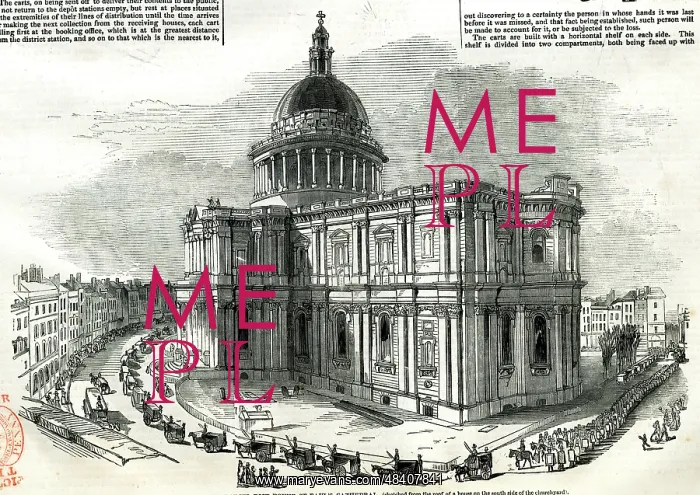 : Procession of the parcel post round St Paul's Cathedral : Procession of the parcel post round St Paul's Cathedral