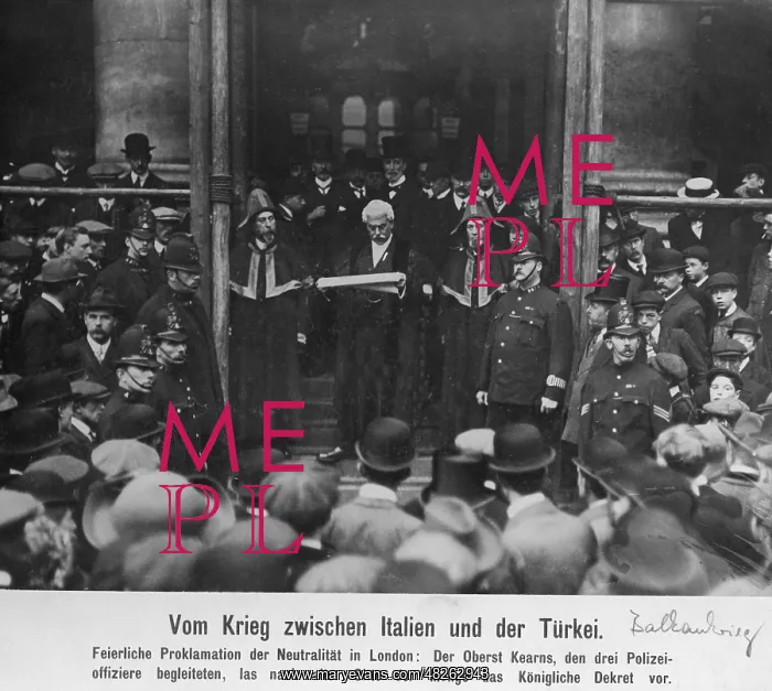 : Proclamation of British neutrality in the Balkan War, 1911 : Proclamation of British neutrality in the Balkan War, 1911
