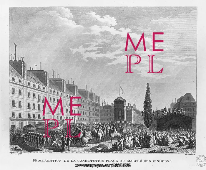 : Proclamation of the Constitution - Place du marche des Innoc : Proclamation of the Constitution - Place du marche des Innoc