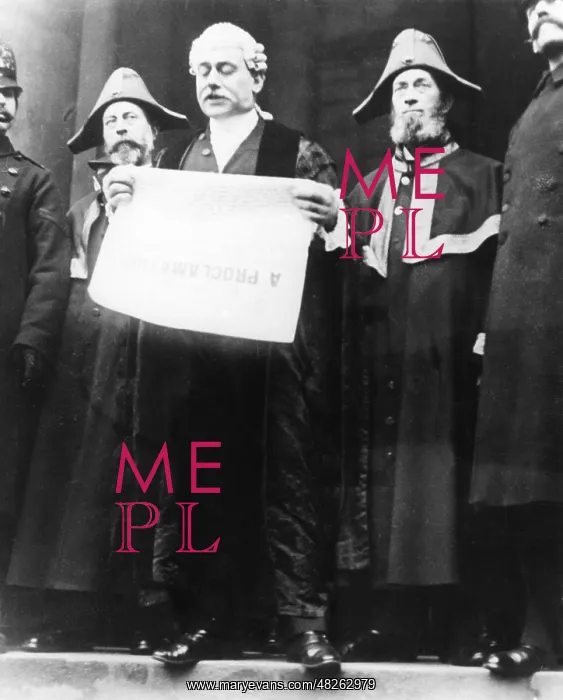 : Proclamation of the dissolution of the English Parliament : Proclamation of the dissolution of the English Parliament