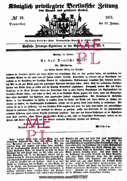 : The proclamation of the emperor is announced : The proclamation of the emperor is announced
