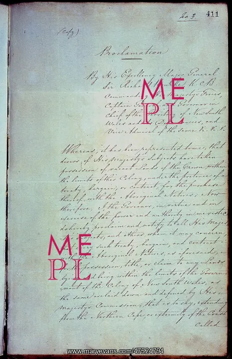 : Proclamation of Governor Bourke : Proclamation of Governor Bourke