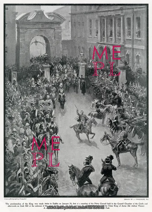 : Proclamation of King Edward VII at Castle Gates, Dublin : Proclamation of King Edward VII at Castle Gates, Dublin