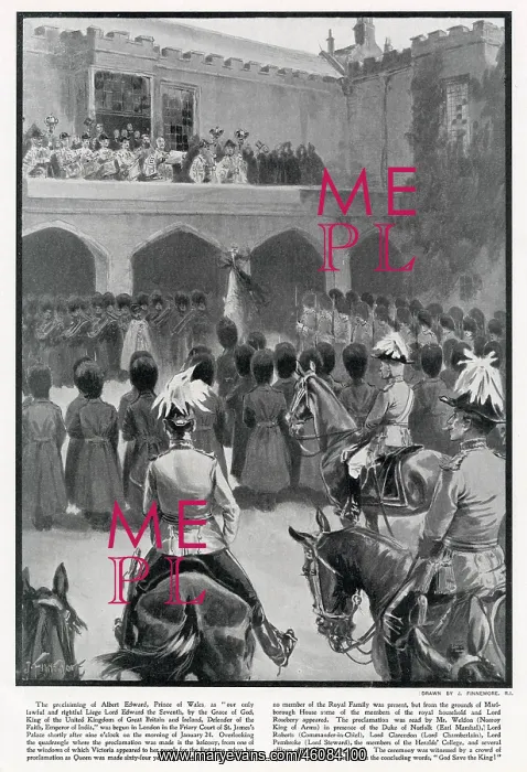 : Proclamation of King Edward VII - St James's Palace : Proclamation of King Edward VII - St James's Palace