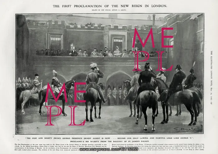 : Proclamation of King George V at St James's Palace : Proclamation of King George V at St James's Palace