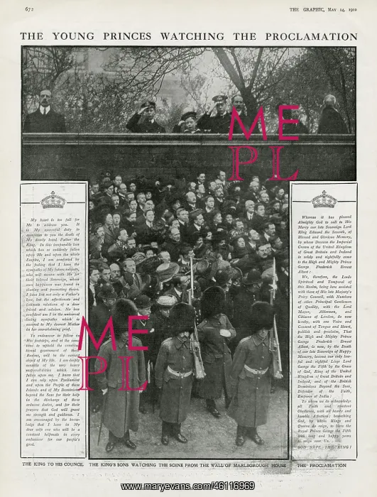 : Proclamation of King George V - St James's Palace : Proclamation of King George V - St James's Palace