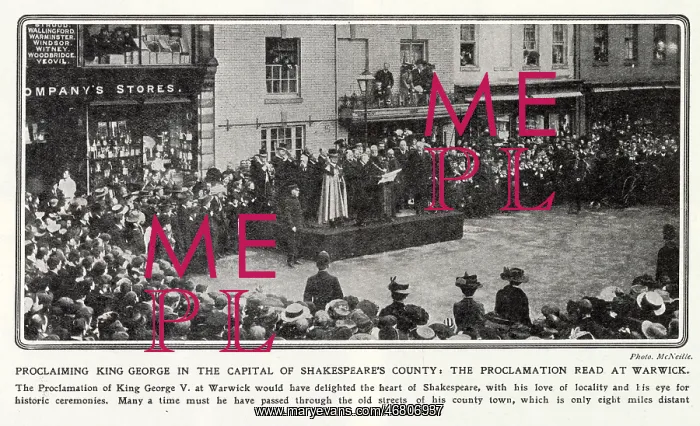 : Proclamation of King George V at Warwick 1910 : Proclamation of King George V at Warwick 1910