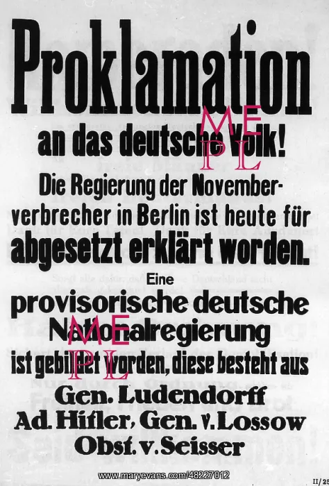 : Proclamation to overthrow the government during the Hitler : Proclamation to overthrow the government during the Hitler