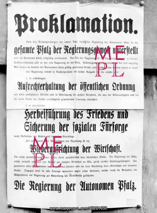 : A proclamation of the separatists, 1923 : A proclamation of the separatists, 1923