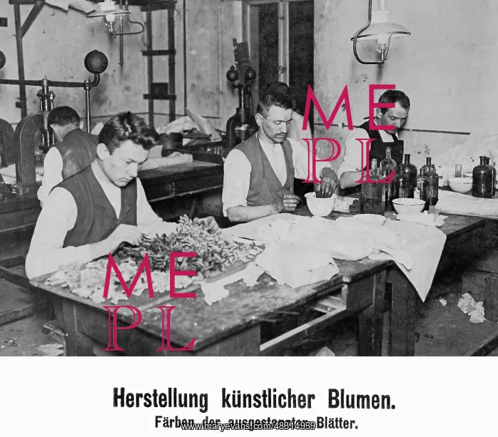 : Production of artificial flowers, 1907 : Production of artificial flowers, 1907