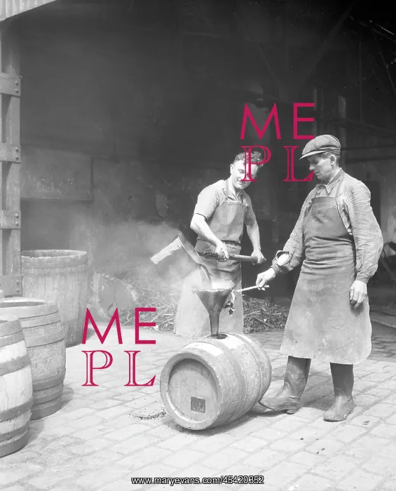 : Production of beer barrels : Production of beer barrels