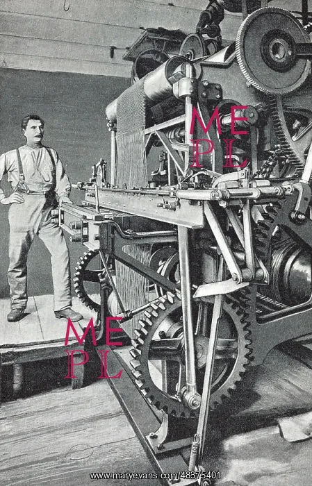 : Production of metal mesh, Germany. From Das Buch : Production of metal mesh, Germany. From Das Buch
