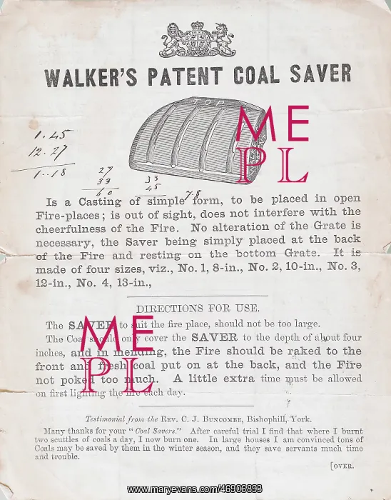  : Products - Walkers Coal Saver