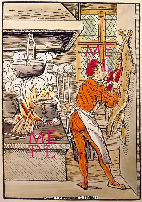 : profession, cook, Der Koch nimmt einen Hasen : profession, cook, Der Koch nimmt einen Hasen
