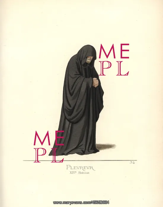 : Professional funeral weeper, 14th century : Professional funeral weeper, 14th century