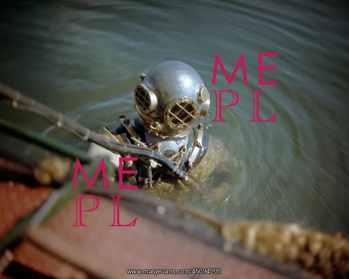 : Professional Man Hard Hat Diver Wearing Brass : Professional Man Hard Hat Diver Wearing Brass