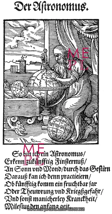: professions, astronomer, woodcut, from Staendebuch : professions, astronomer, woodcut, from Staendebuch