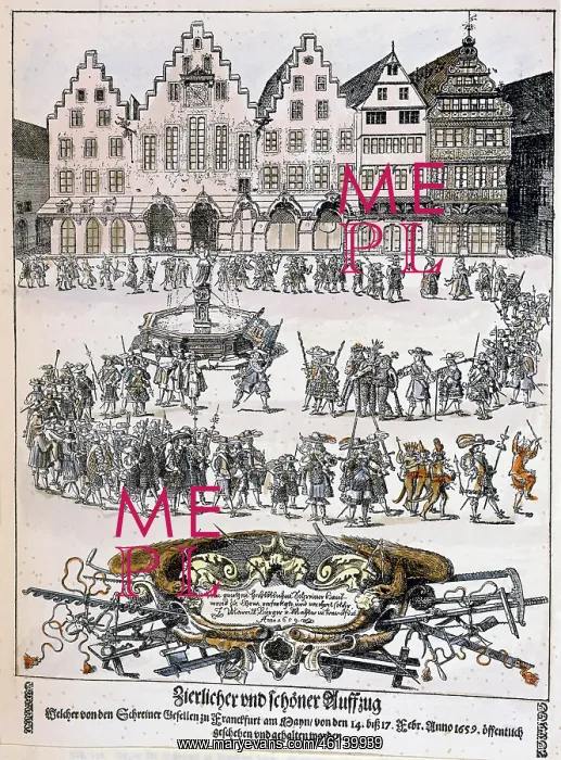  : professions, carpenter, guild procession in Frankfurt