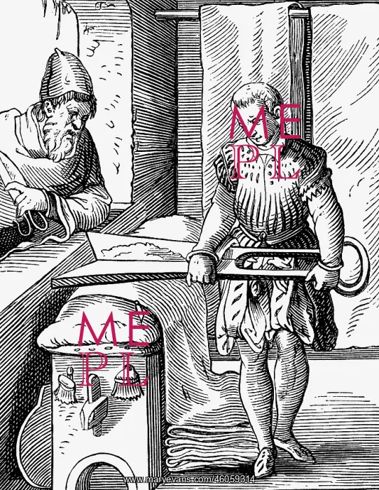: professions, clothier, woodcut, Staendebuch by : professions, clothier, woodcut, Staendebuch by