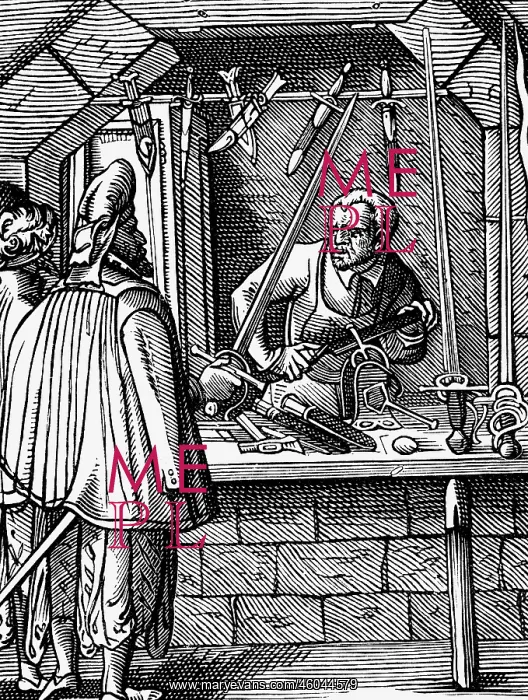 : professions, cutler, woodcut, Staendebuch by : professions, cutler, woodcut, Staendebuch by