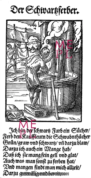 : professions, dyer, black dyer at vat, preparing : professions, dyer, black dyer at vat, preparing