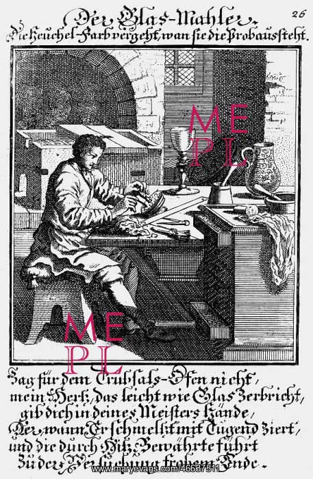 : professions, glass painter, copper engraving : professions, glass painter, copper engraving