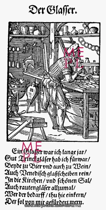  : professions, glazier, woodcut, Staendebuch by