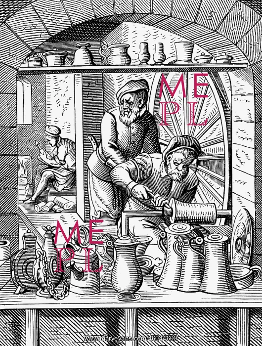 : professions, jugmaker, woodcut, Staendebuch by : professions, jugmaker, woodcut, Staendebuch by