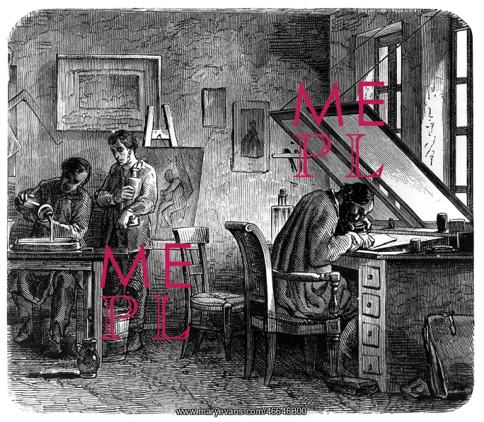 : professions, men, engravers, artist is engraving : professions, men, engravers, artist is engraving