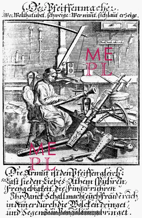 : professions, pipemaker, copper engraving from : professions, pipemaker, copper engraving from
