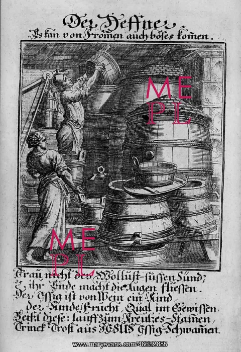 : professions, vinegar maker, copper engraving : professions, vinegar maker, copper engraving
