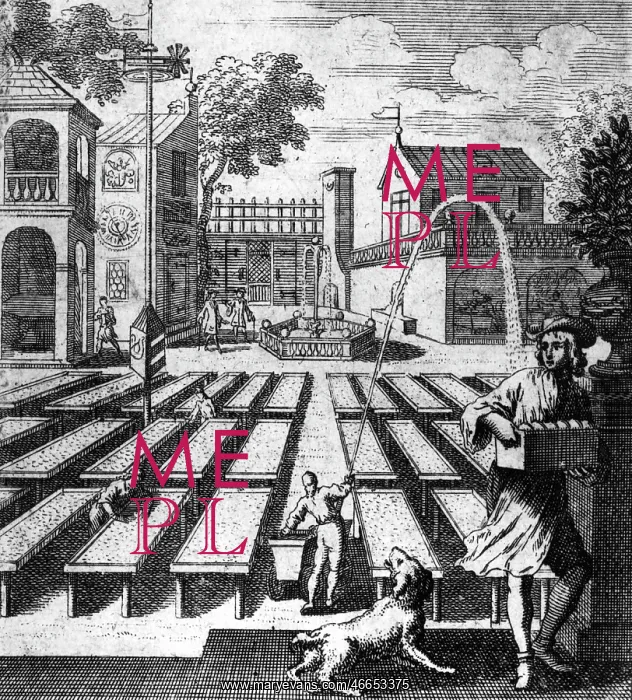 : professions, wax bleacher, copper engraving from : professions, wax bleacher, copper engraving from