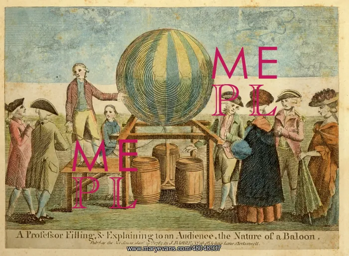 : A professor explaining to an audience the nature of a balloo : A professor explaining to an audience the nature of a balloo