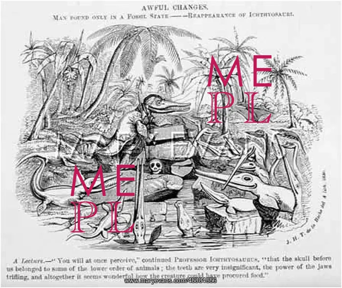 : Professor Ichthyosaurus giving a lecture : Professor Ichthyosaurus giving a lecture