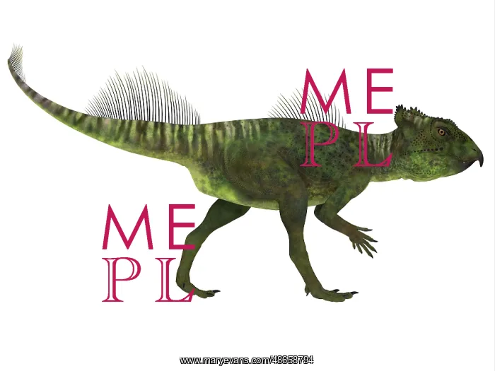: Side profile of an Archaeoceratops dinosaur : Side profile of an Archaeoceratops dinosaur