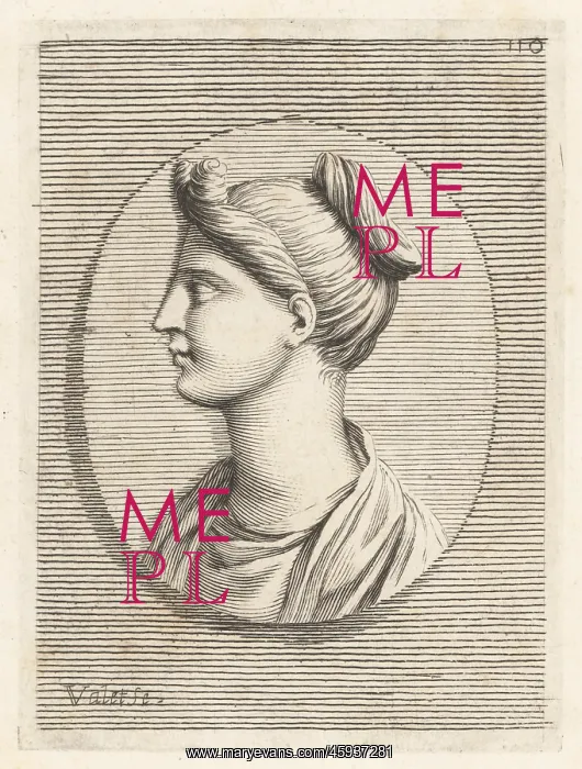  : Profile bust of a young woman with her hair in