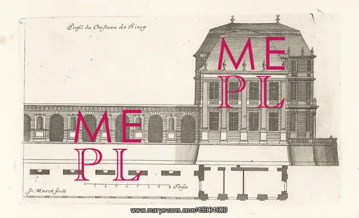 : Profile of the Chateau du Raincy : Profile of the Chateau du Raincy