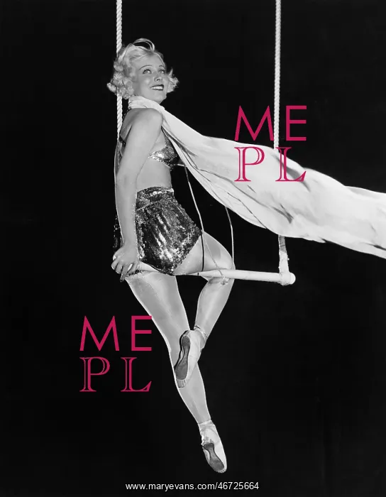 : Profile of a female circus performer performing : Profile of a female circus performer performing