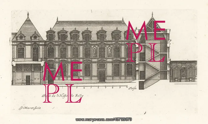 : Profile of the Hotel de Sully, Marais, Paris : Profile of the Hotel de Sully, Marais, Paris