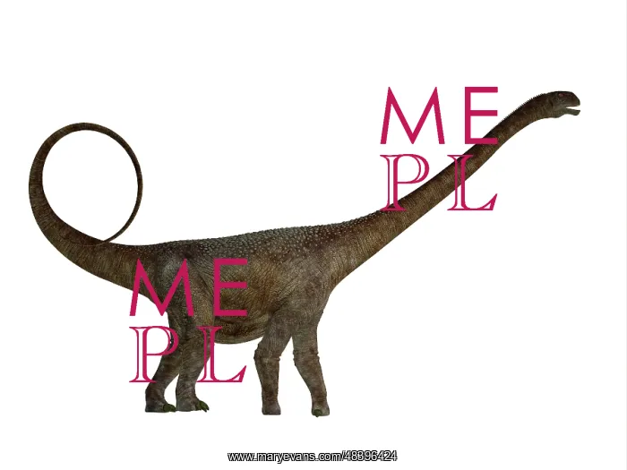 : Side profile of a Malawisaurus dinosaur : Side profile of a Malawisaurus dinosaur