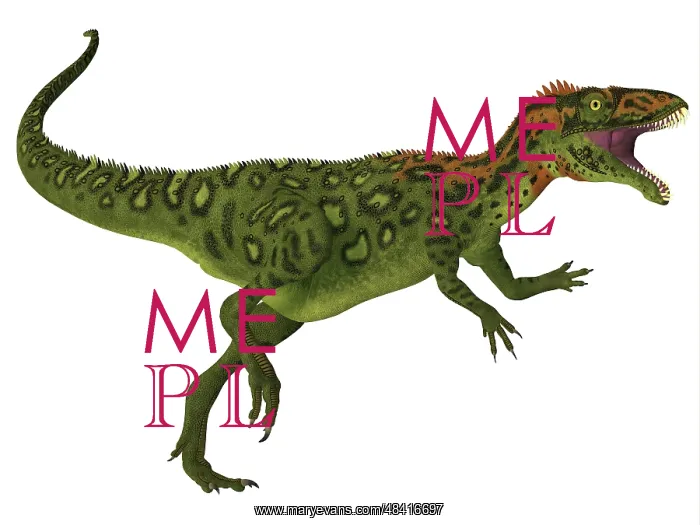  : Side profile of a Masiakasaurus dinosaur