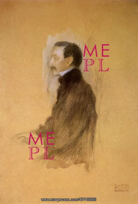  : Profile sketch of a man, by Klimt