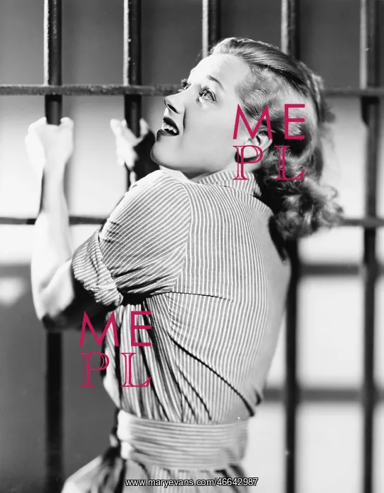 : Profile of a young woman in a prison cell : Profile of a young woman in a prison cell