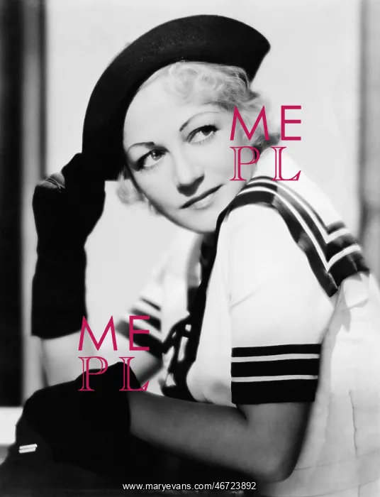 : Profile of a young woman wearing a hat : Profile of a young woman wearing a hat