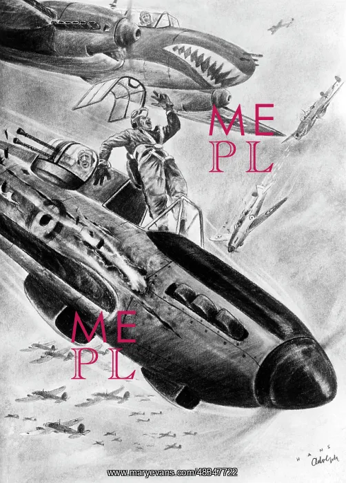 : Proganda drawing from the time of the Battle of Britain : Proganda drawing from the time of the Battle of Britain